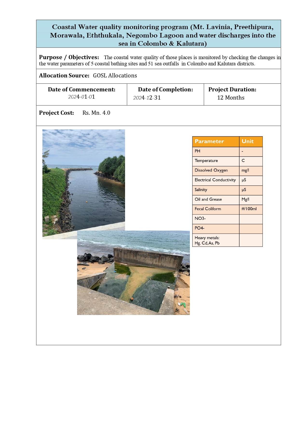 Coastal Water quality monitoring program page 0001